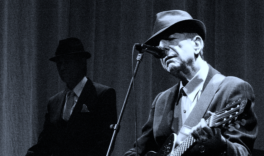 Portræt af Leonard Cohen